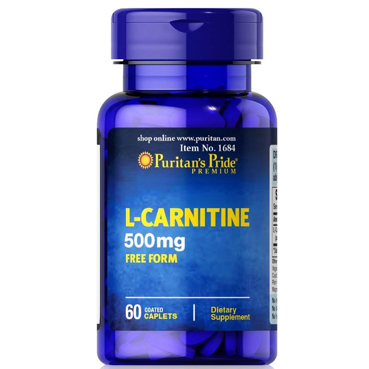 Viên uống hỗ trợ giảm cân Puritan's Pride L-Carnitine 500mg - Hàng Chính Hãng