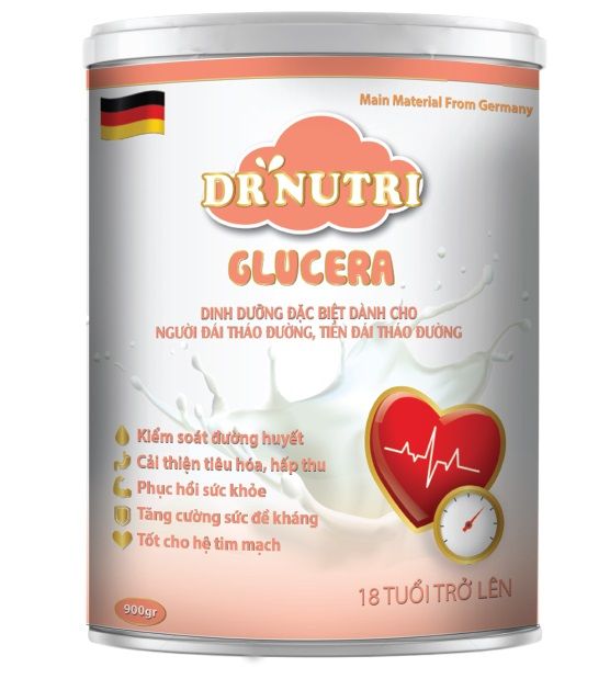 Sữa bột cho người tiểu đường Dr Nutri Glucera 900g - Nguyên Liệu Đức