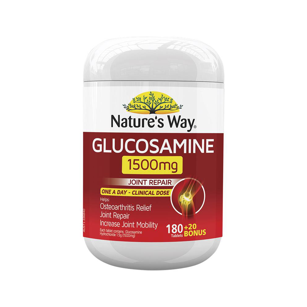Viên Uống Bổ Xương Khớp Glucosamine Nature's Way 1500mg 180 viên - Hàng chính hãng