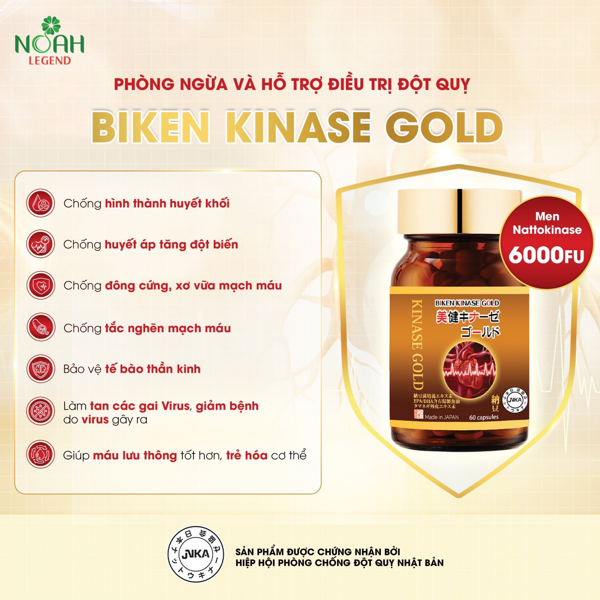 viên uống phòng ngừa đột quỵ Biken Kinase Gold Hình 3