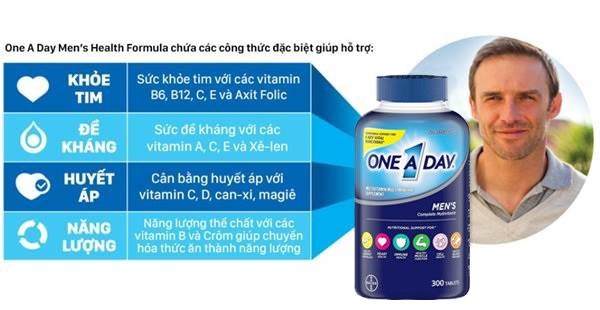Viên Uống Vitamin Tổng Hợp One A Day Men Health Hình 3