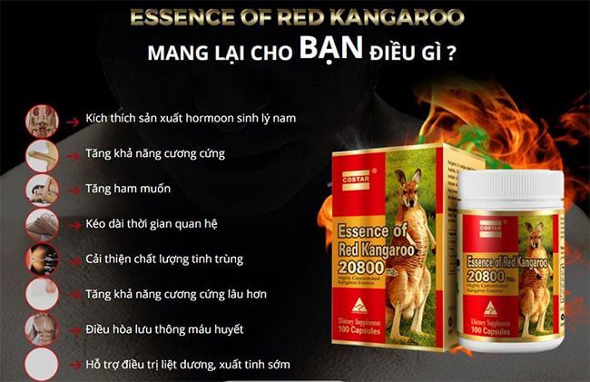 Viên uống hỗ trợ sức khỏe Red Kangaroo Costar 20800 MAX Hình 3