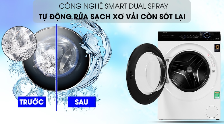 Máy giặt Aqua Inverter 8 kg AQD-A800FW Hình 7
