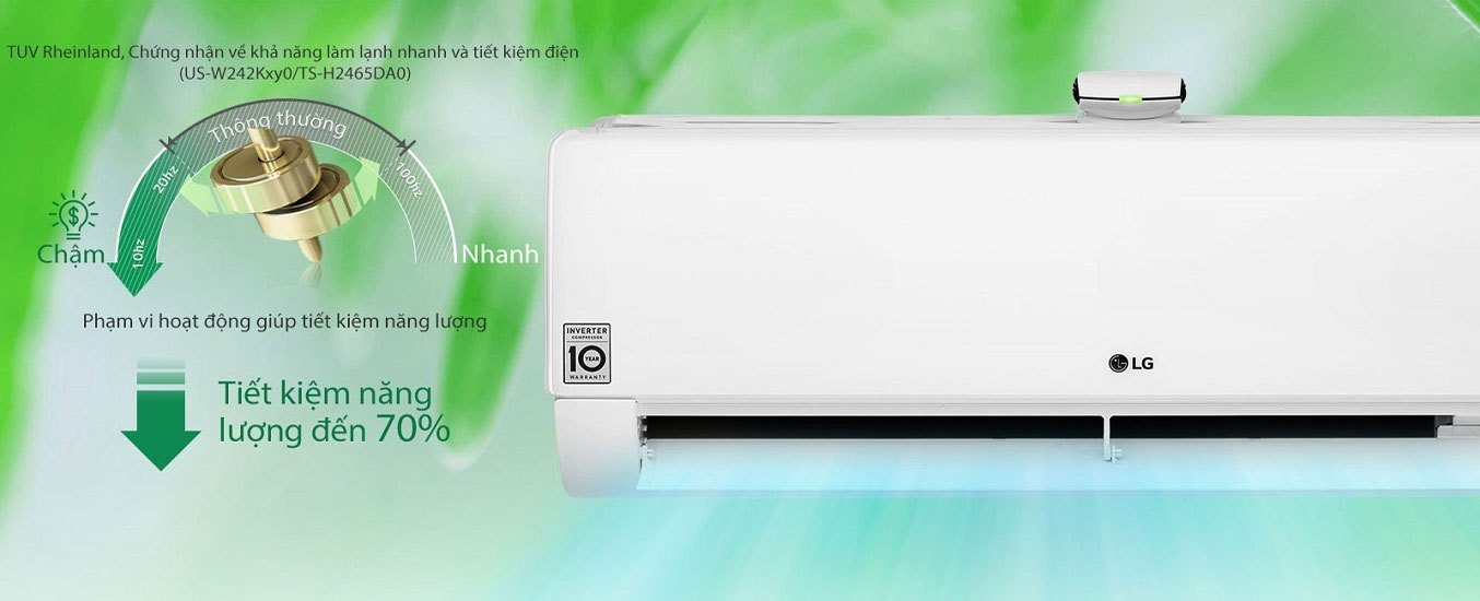 Máy lạnh LG Inverter 1 HP V10ENW Hình 2