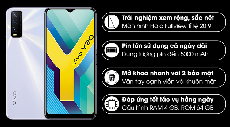 Điện thoại Vivo Y20 hàng chính hãng hình 5