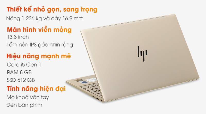 Thông số kỹ thuật Laptop HP Envy 13-BA1028TU i5-1135G7 13.3 inch 2K0B2PA