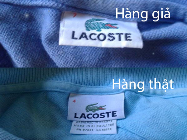 phân biệt áo thun cá sấu chính hãng Lacoste thật và giả Hình 4